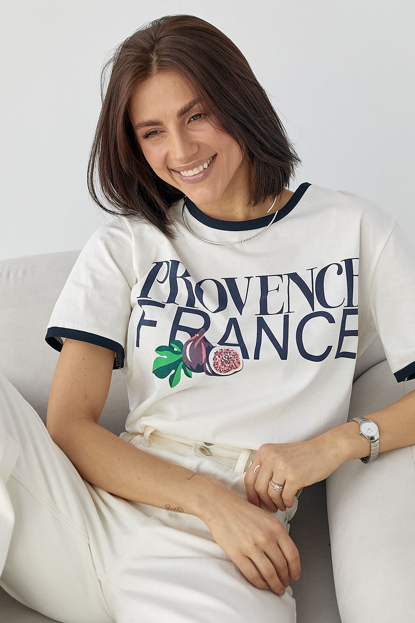 Футболка з принтом інжиру