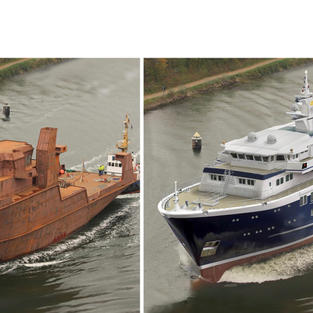 LP Design Conversion of German Research Ship