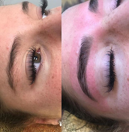 I love doing tint on blonde eyebrows bec