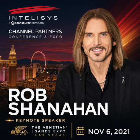 Rob Shanahan delivering the keynote for the Intelysis Channel Partners at The Venetian Sands Expo in Las Vegas, Nevada.