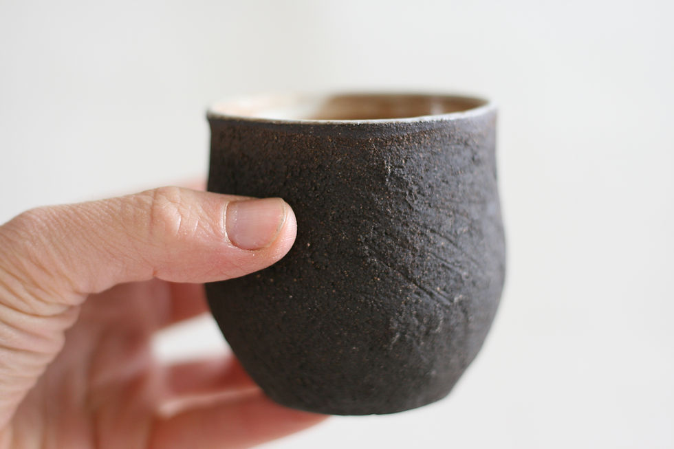 Thumbnail: Black ceramic round cup- Small