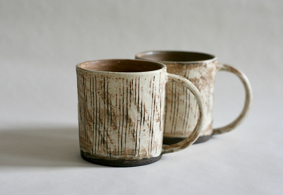 Thumbnail: Cream Lined Ceramic Mug