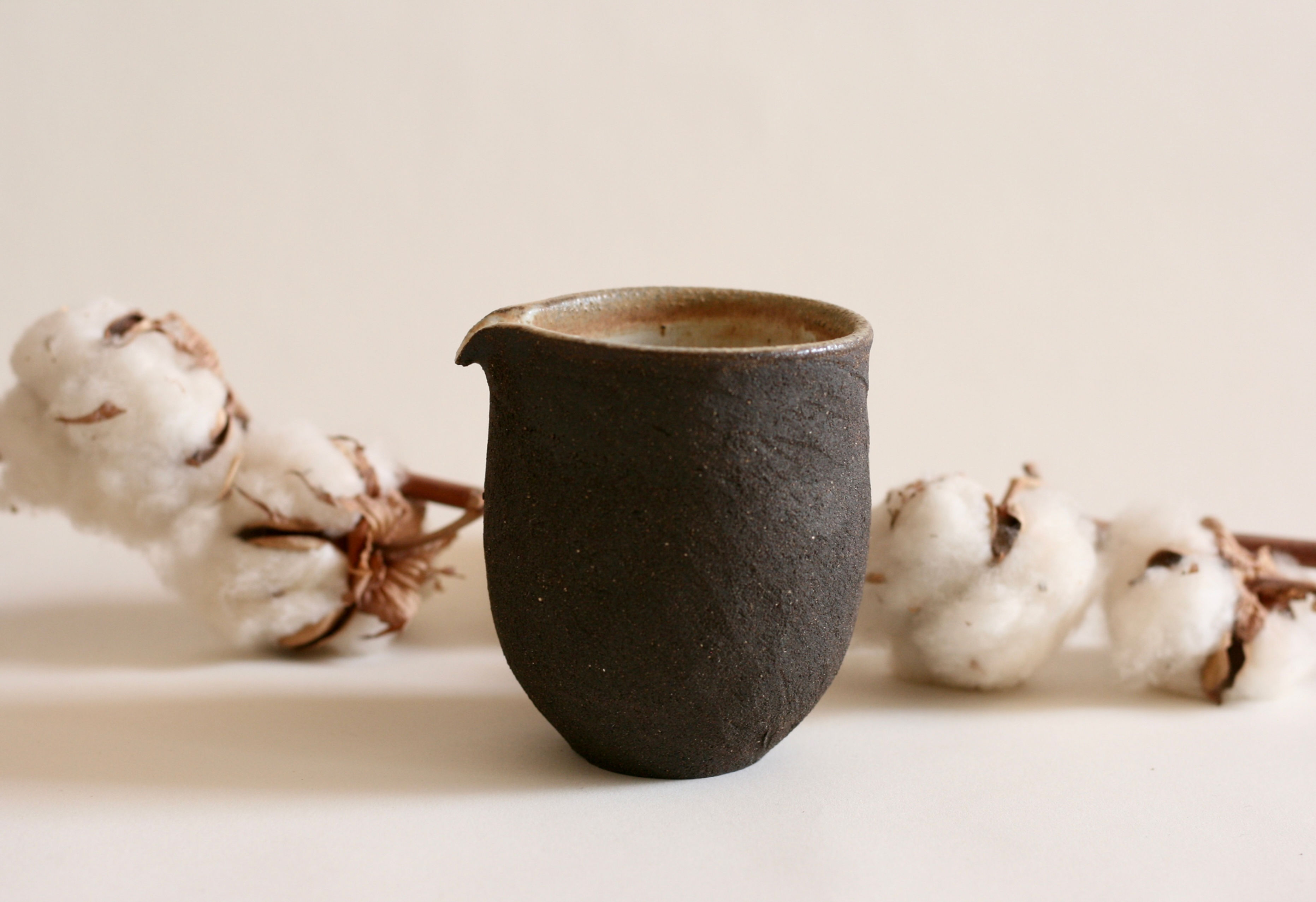 Black ceramic Pourer | Katakuchi