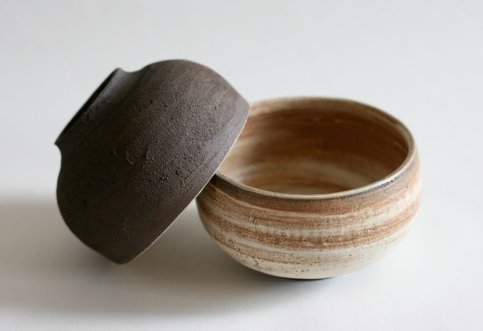 Thumbnail: Set of Two round bowls | Small pottery bowls