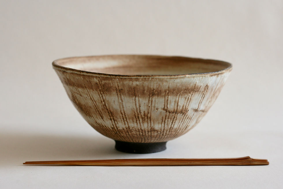 Ceramic Small Lined Noodle bowl