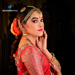 bridal makeup look of a woman 