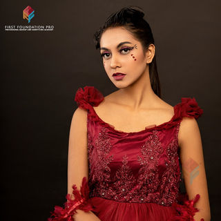 first foundation pro makeup academy high fashion makeup look of a woman