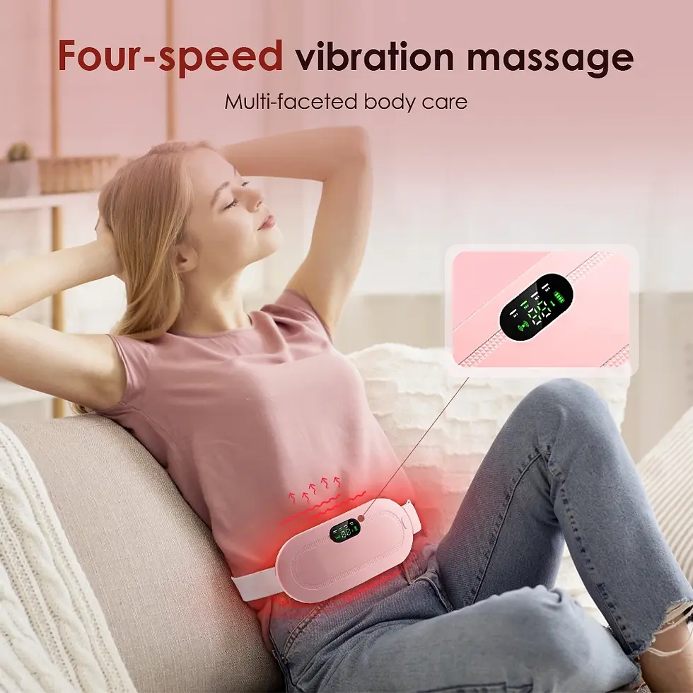 Thumbnail: Electric Waist Massage Period Cramp Massager Vibrating Heating Belt for Menstrua