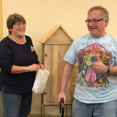 Nancy and Larry pulling the raffle