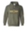 Hoodie in military green with the Illinois State Police logo on the front.