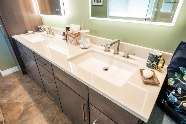 Bathroom renovation designed and installed by Capitol Kitchen and Bath in Springfield, IL