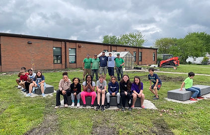 Wilcox Elementary Garden Club in Springfield, Illinois donated by Knob Hill Landscape Company of Springfield.