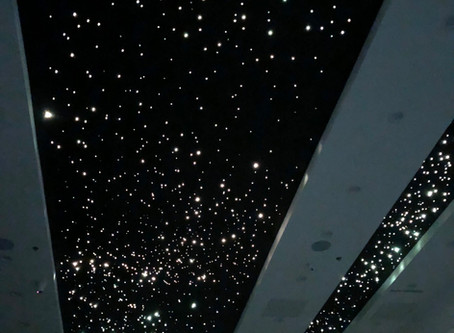 Starry sky ceiling for retail space from CeilDex Star. Palm Springs, CA