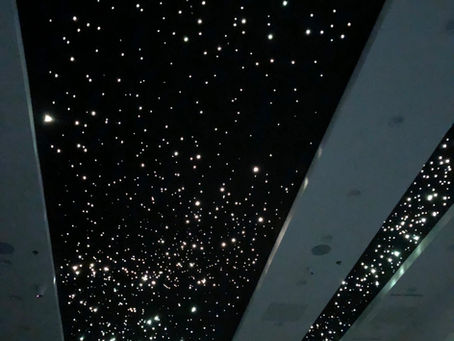 Starry sky ceiling for retail space from CeilDex Star. Palm Springs, CA
