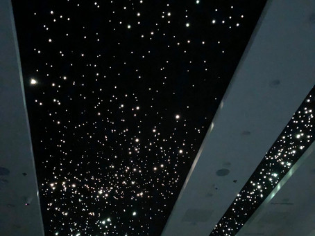 Starry sky ceiling for retail space from CeilDex Star. Palm Springs, CA
