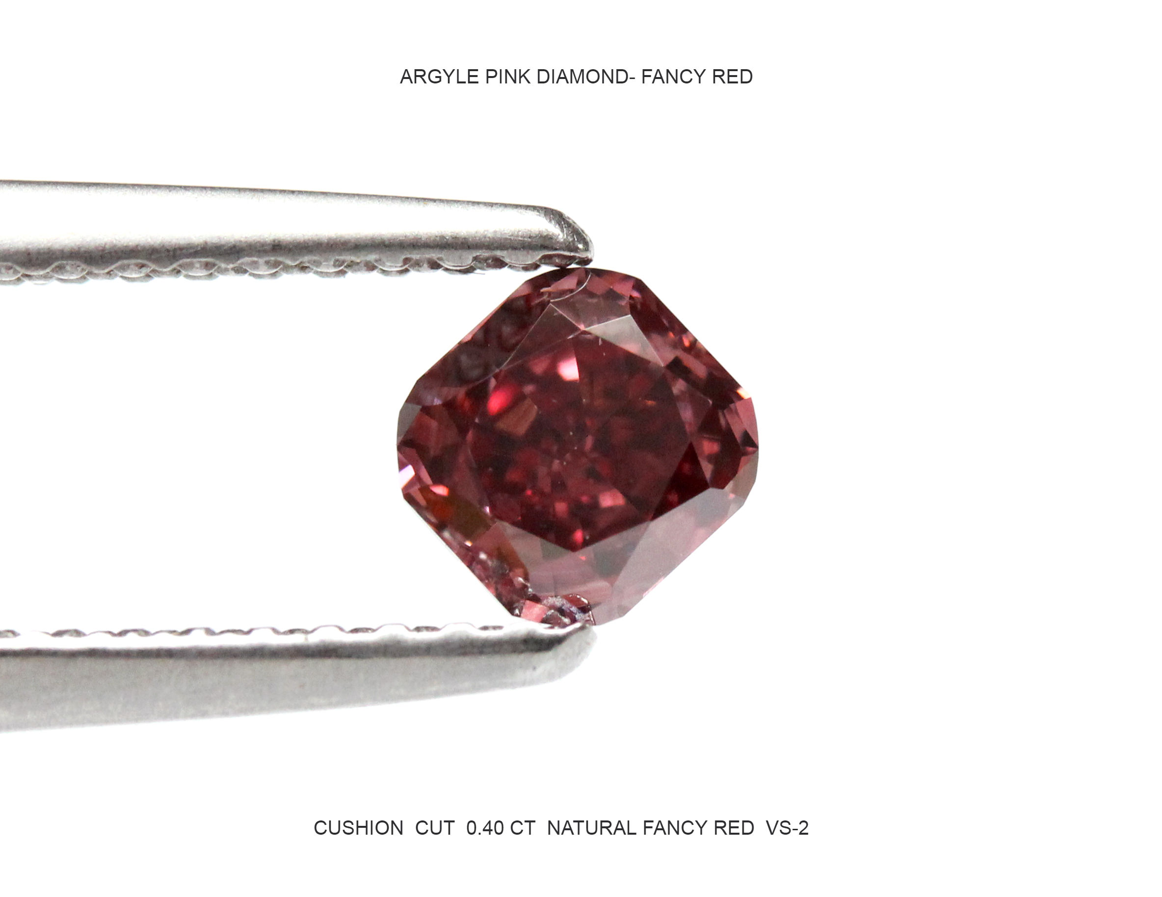 RED DIAMOND 0.40 CARAT NATURAL FANCY RED GIA - ARGYLE