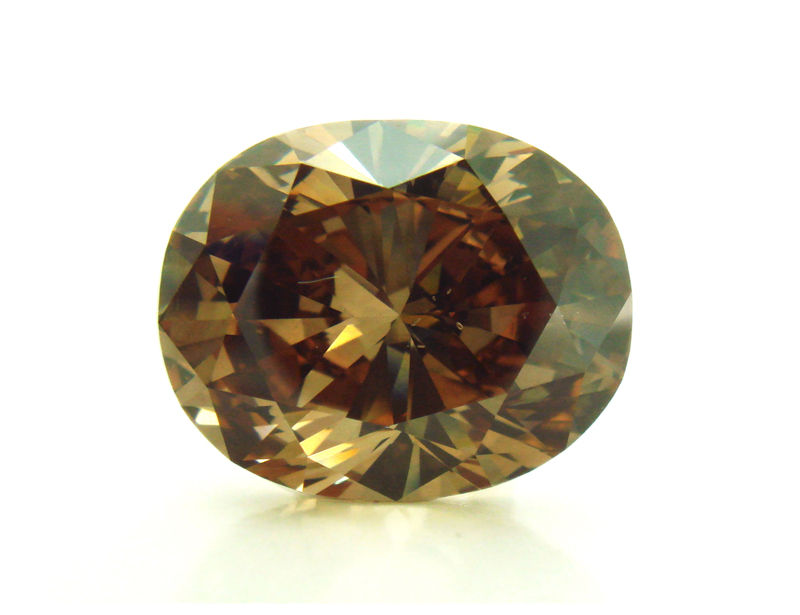 BROWN DIAMOND 5.06 CARAT FANCY DARK ORANGE BROWN SI-1-GIA