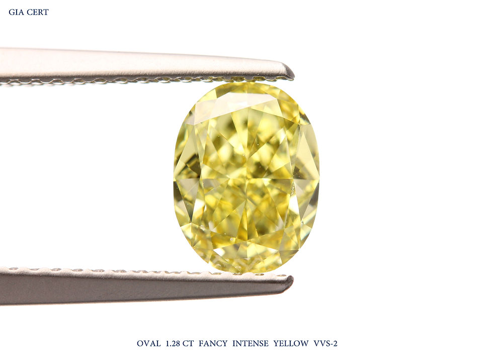 YELLOW DIAMOND 1.28 CARAT FANCY INTENSE YELLOW VVS-2-GIA