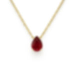 שרשרת ותליון אבן חן רובי טיפה