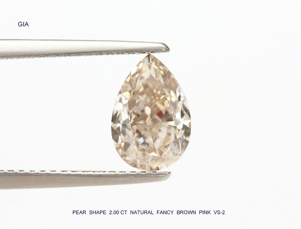 PINK DIAMOND 2.00 CARAT FANCY BROWN PINK VS-2 GIA