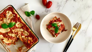 Vegane Lasagne mit Cashew-Béchamel