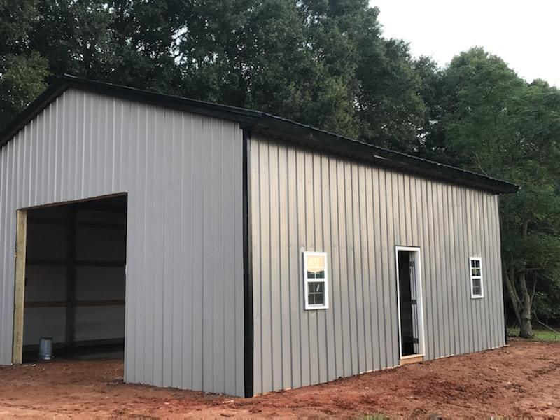 Enclosed Steel Truss Garage