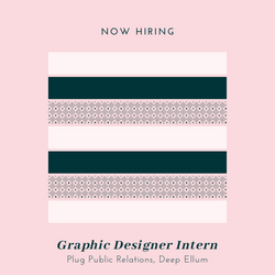 Plug Public Relations Hiring Graphic