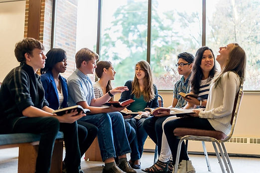 Leader and a Bible study group