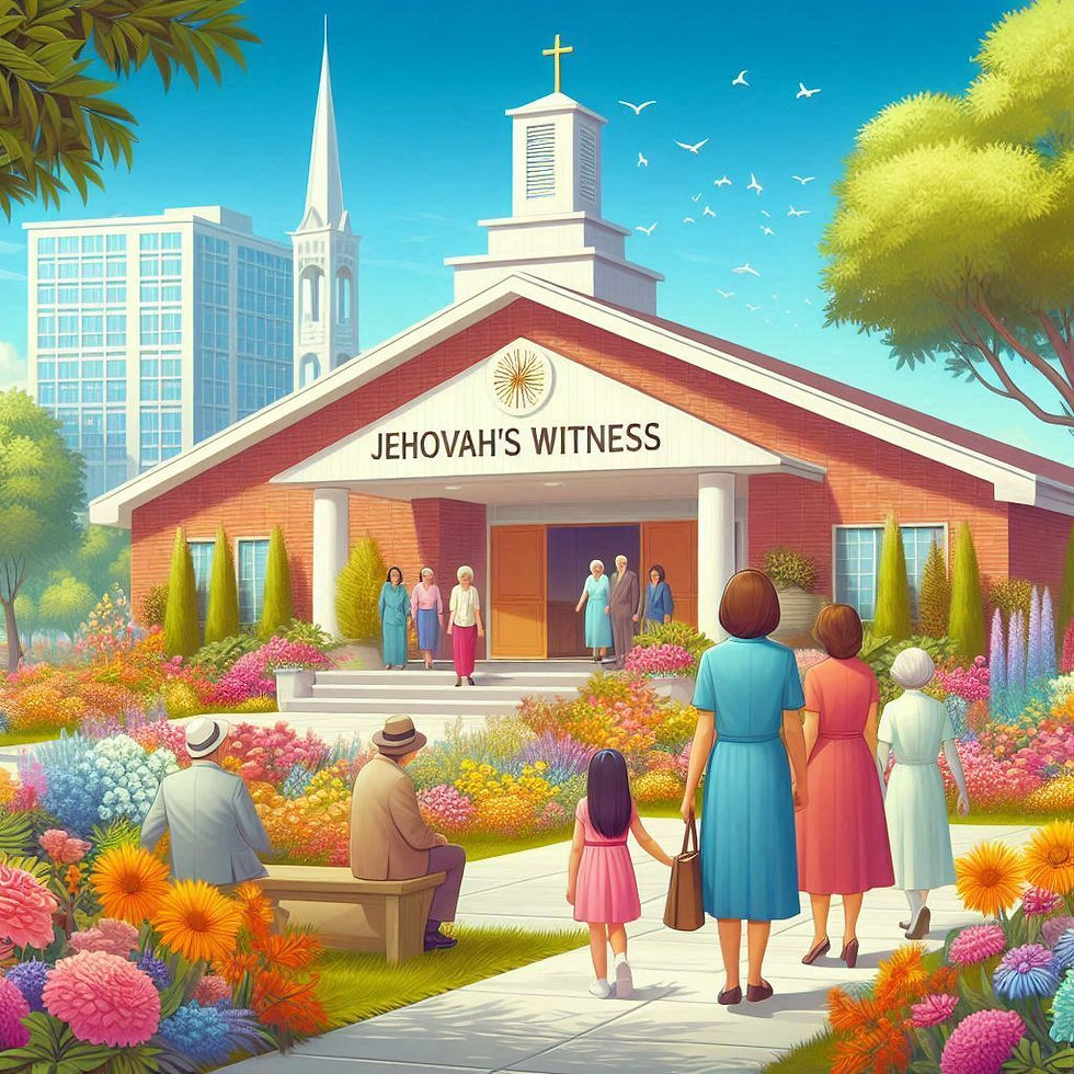 A Kingdom Hall of Jehovah's Witnesses which is the name for their church building