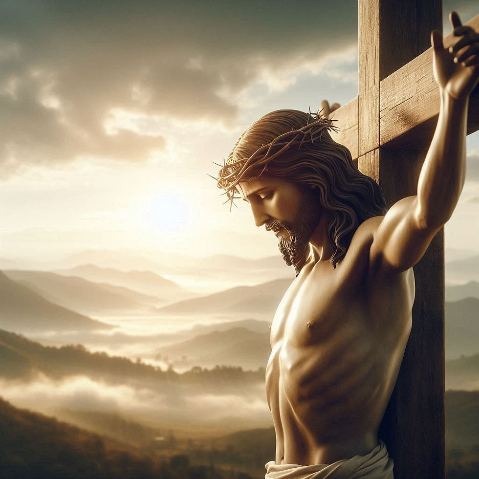 Jesus on the cross, God's solution for human purity