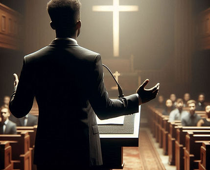 A preacher addressing his congregation