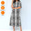Thumbnail: Polynesian Black & White Women's Midi Dress