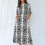 Thumbnail: Polynesian Black & White Women's Midi Dress