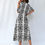 Thumbnail: Polynesian Black & White Women's Midi Dress