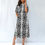 Thumbnail: Polynesian Black & White Women's Midi Dress