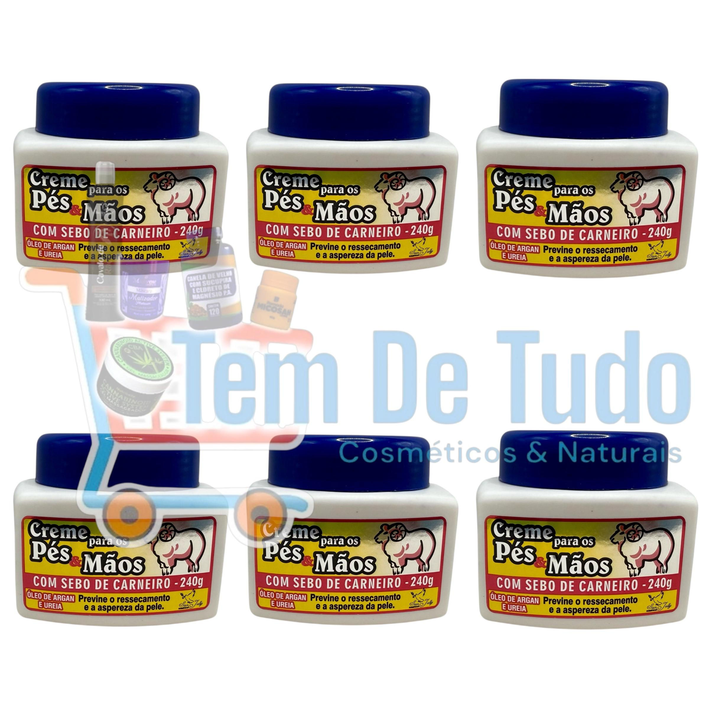 San Jully - 6x Creme para os Pés & Mãos com Sebo de Carneiro 240g (cada)