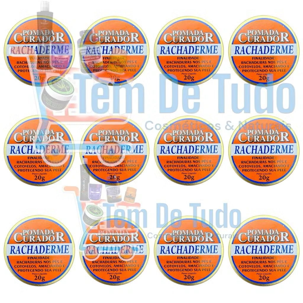12 Unidades Pomada Curador Rachaderme 20g Cada