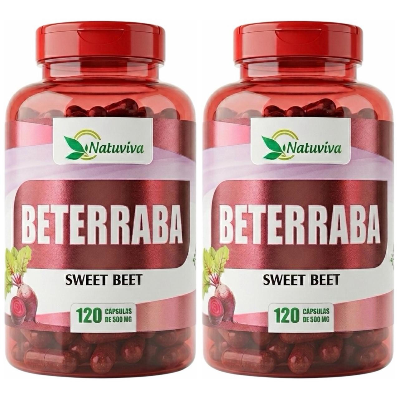 2x Beterraba em Cápsulas 500mg - 120 Cápsulas Sweet Beet - Pré-Treino