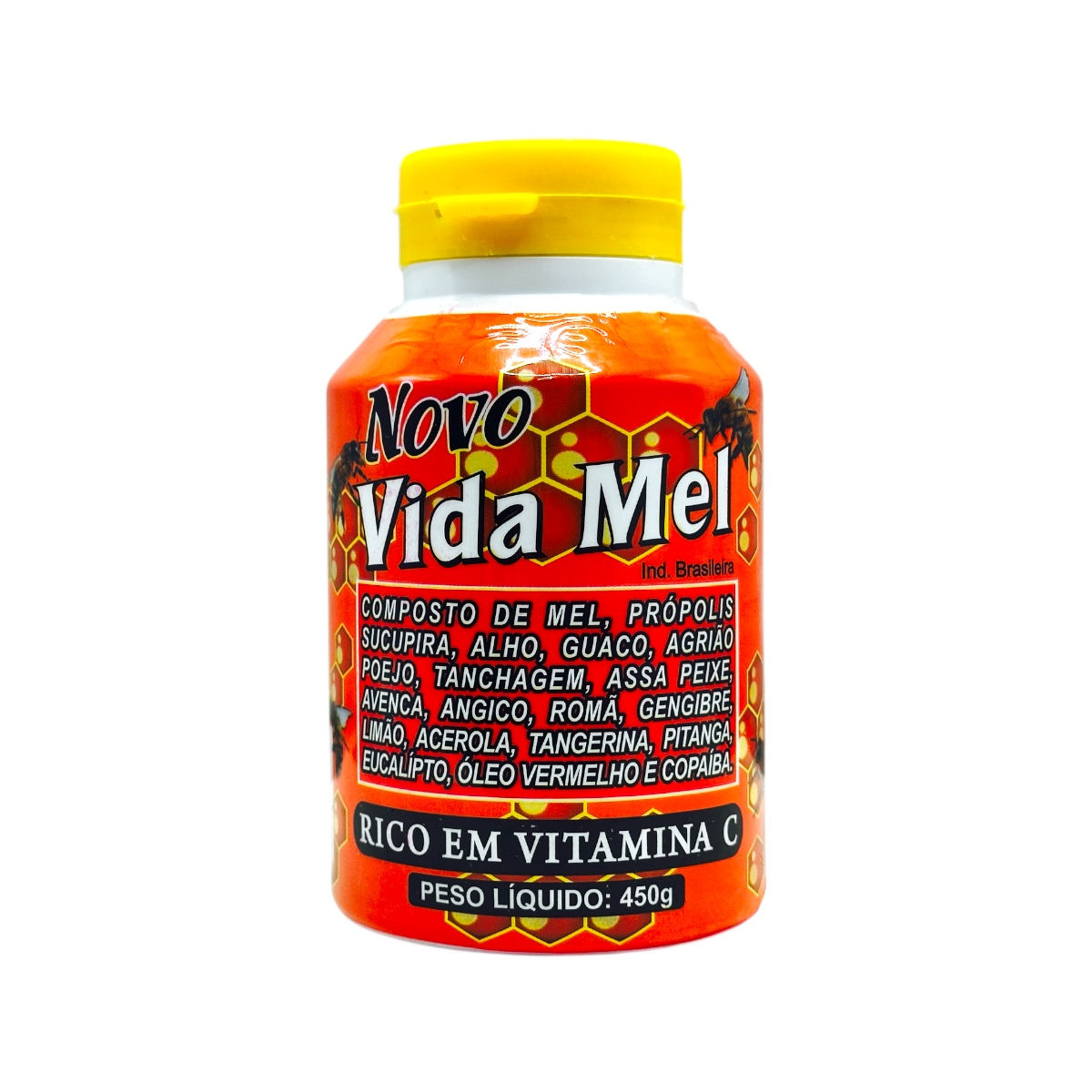 Novo Vida Mel Rico Em Vitamina C 450g