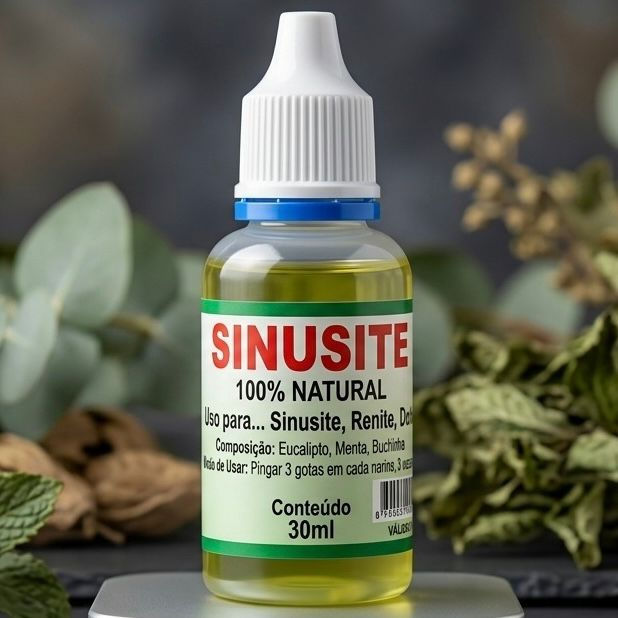 Miniatura: 12x Solução Gotas Nasais para Sinusite e Renite 100% Natural