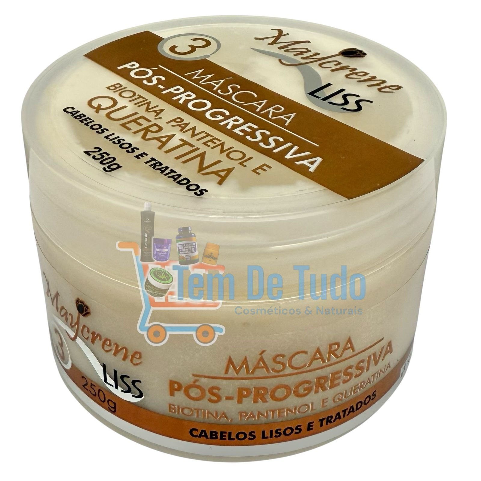 Máscara Maycrene Liss Pós-Progressiva 250g com Queratina, Biotina e Pantenol
