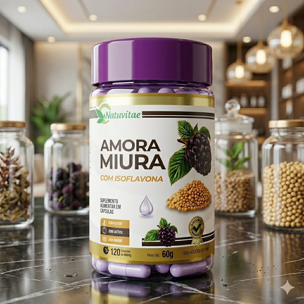 Miniatura: 2x Amora com Isoflavona 500mg 120 Cápsulas - Suplemento Natural para Mu