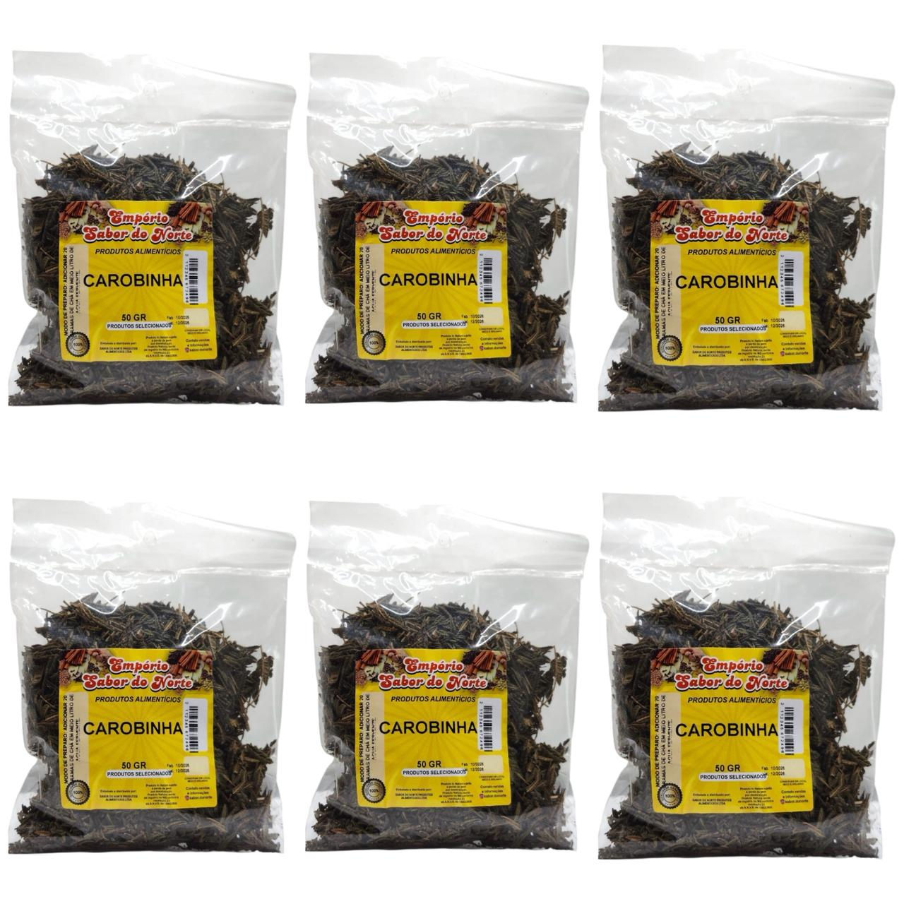 6x Carobinha Desidratada 50g - Folhas Para Chá E Infusões