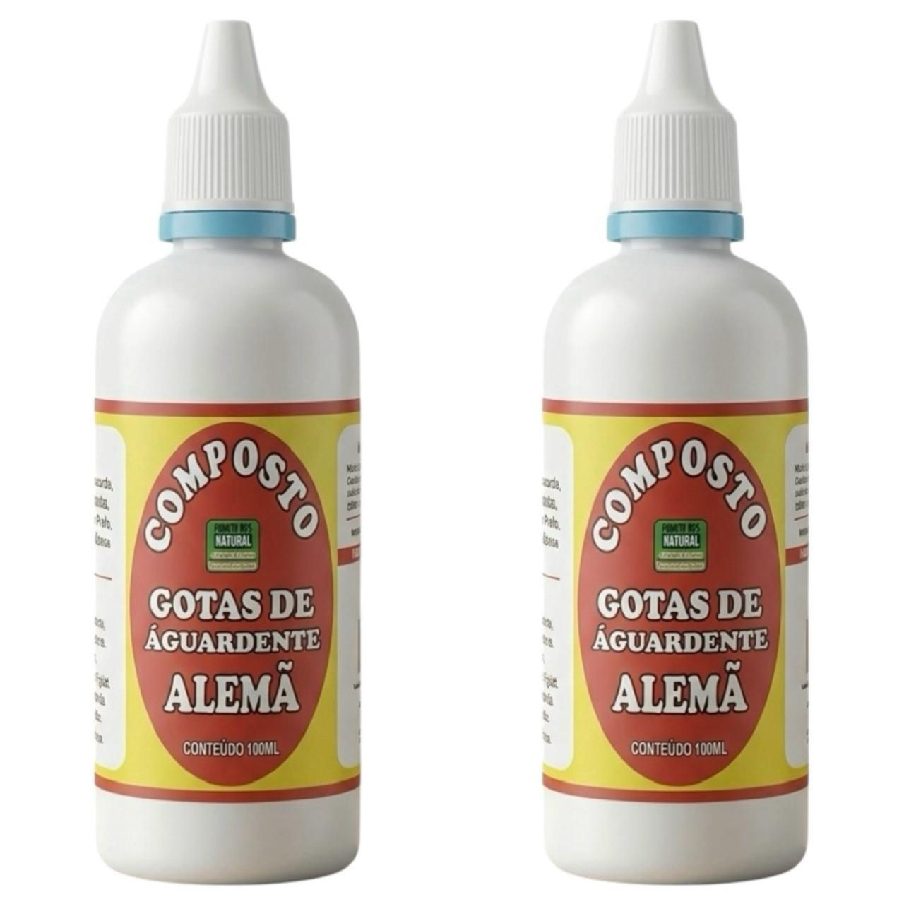 2x Composto Gotas de Aguardente Alemã Concentrado – 100ml | Naturais