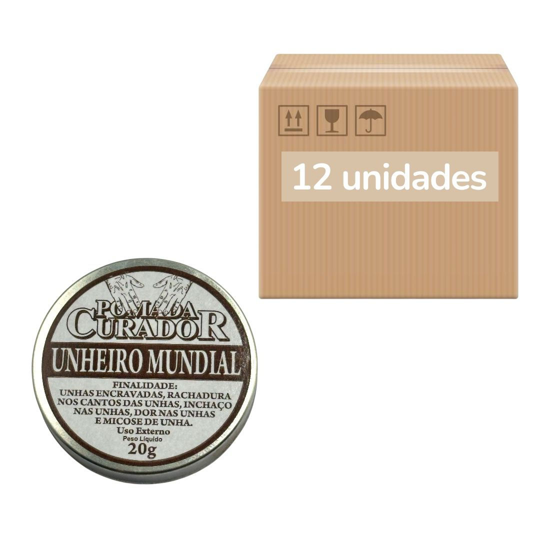 Pomada Curador Unheiro Mundial 20g – Caixa com 12 Unidades