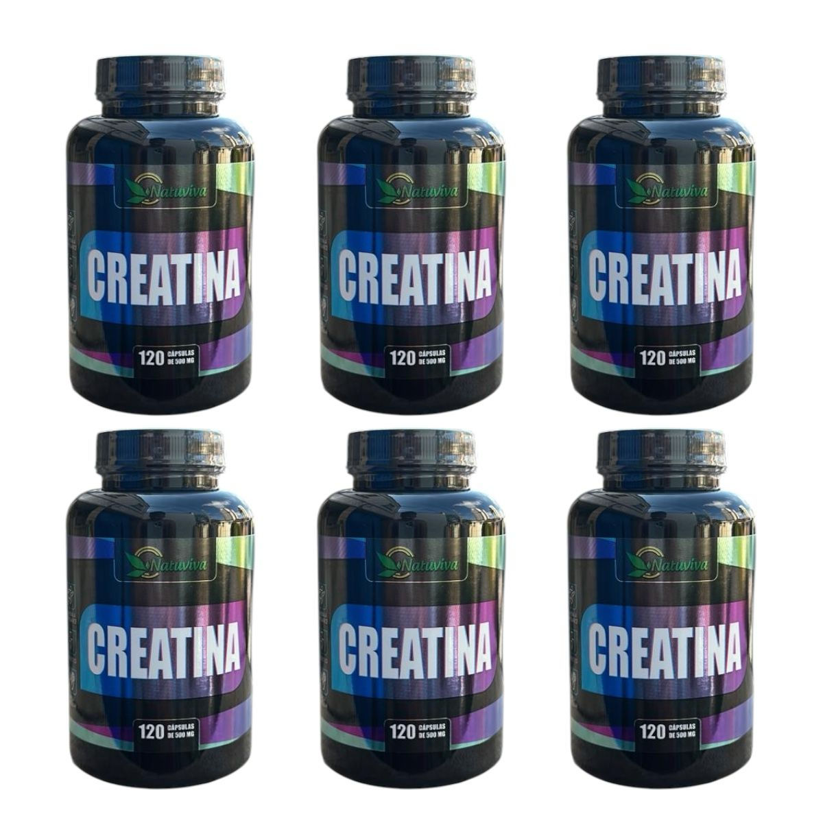 6 Unidades Creatina Em Cápsulas 120caps 500mg Original