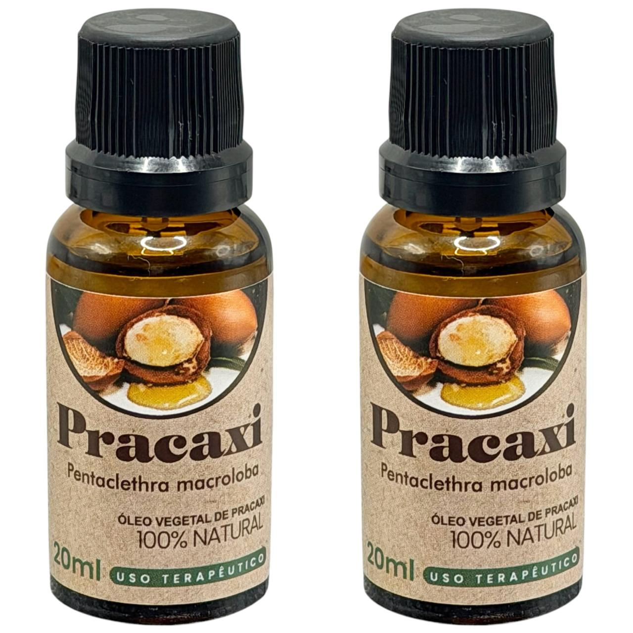 2x Óleo de Pracaxi 20ml Vegetal | Silicone Natural para Cabelos, Brilho