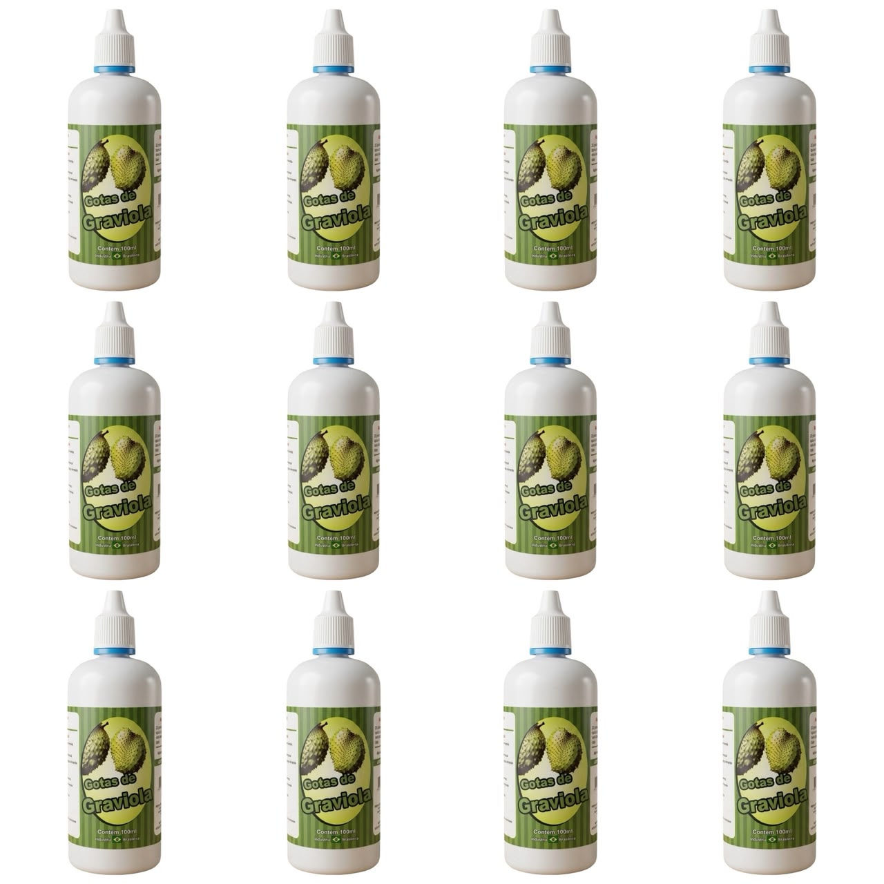 12x Gotas de Graviola 100ml – Extrato Concentrado com Ação Antioxidante