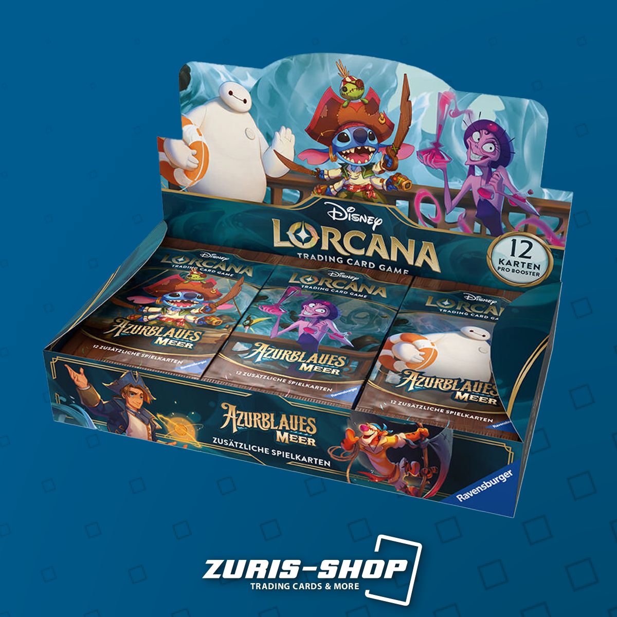 Disney Lorcana: Azurblaues Meer Booster Display (24 Packs) - DE

 