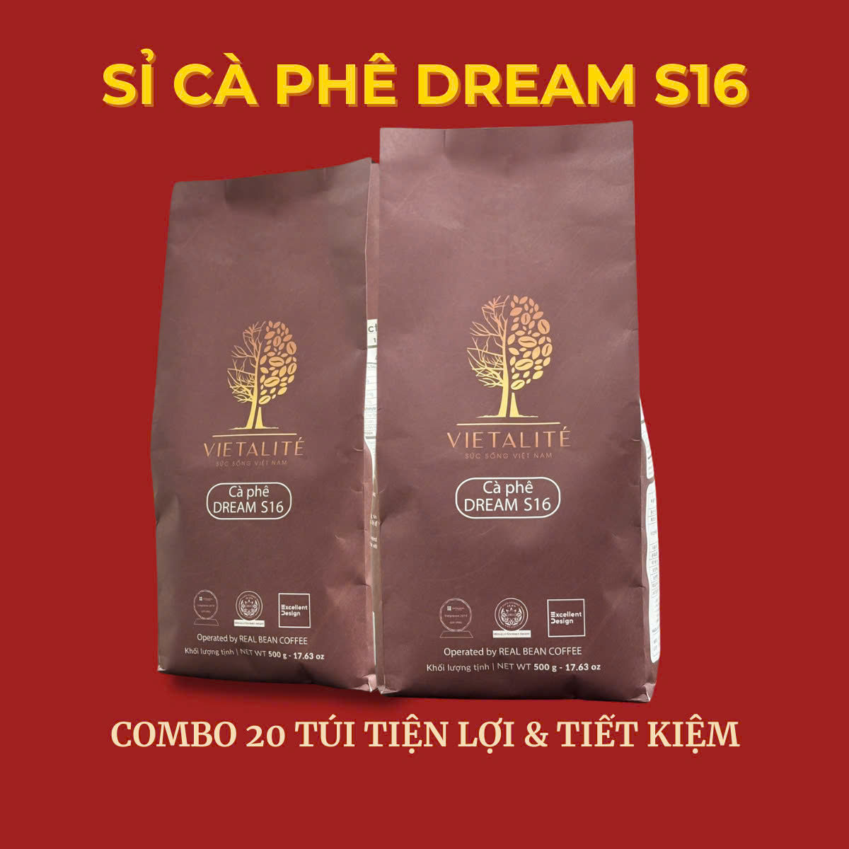 Cà phê DREAM S16 - Combo 20 túi tiện lợi